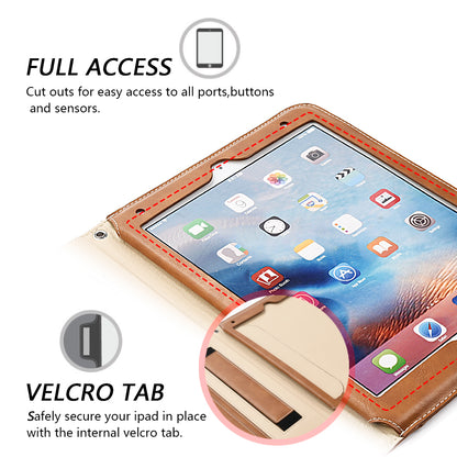 GSA Folio Flip CC Wallet Case For Apple iPad Pro 9.7" , Brown A1673, A1674 A1675