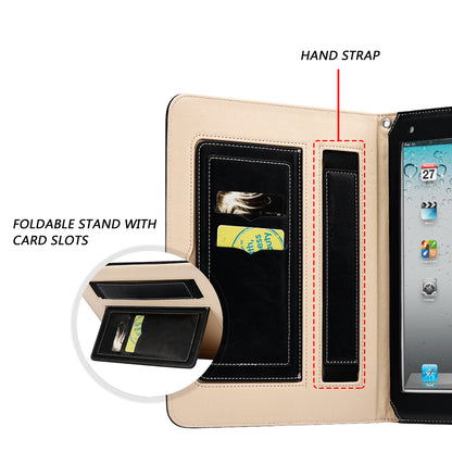 GSA Folio Wallet Case For Apple iPad Pro 9.7", A1673,  A1674 & A1675 Black