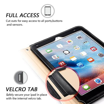 GSA Folio Wallet Case For Apple iPad Pro 9.7", A1673,  A1674 & A1675 Black