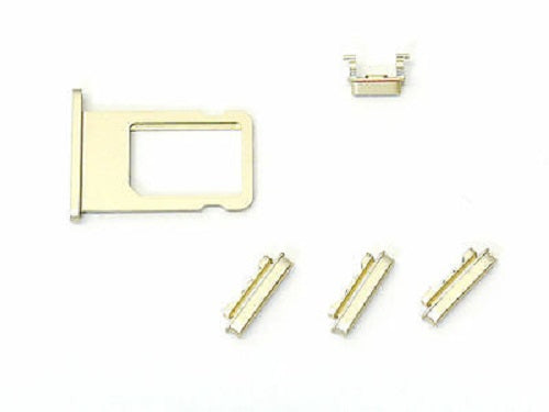 GSA Sim Card Tray Side Power Button Mute Switch Volume Key For iPhone 6 - Gold