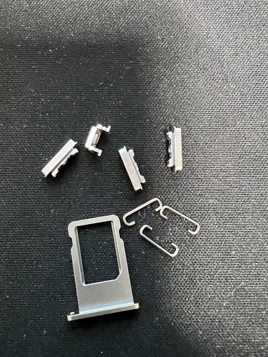 GSA Sim Card Tray Side Buttons Set For Apple iPhone 6 (4.7") Gray