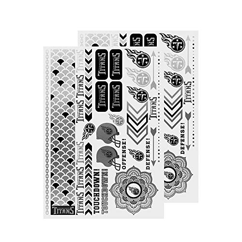 Little Earth NFL Tennessee Titans Temporary Foil Tattoos 2 Sheets