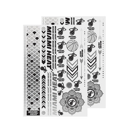 Little Earth NBA Miami Heat Temporary Foil Tattoos 2 Sheets