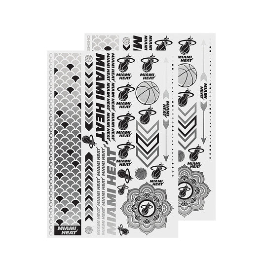 Little Earth NBA Miami Heat Temporary Foil Tattoos 2 Sheets