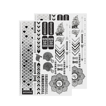 Little Earth NFL Tampa Bay Buccaneers Temporary Foil Tattoos 2 Sheets