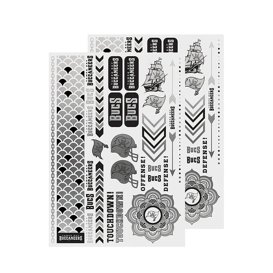Little Earth NFL Tampa Bay Buccaneers Temporary Foil Tattoos 2 Sheets