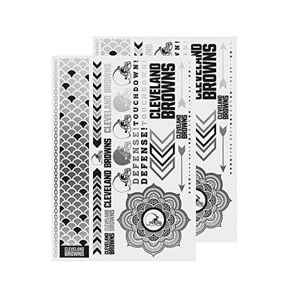 Little Earth NFL Cleveland Browns Temporary Foil Tattoos 2 Sheets