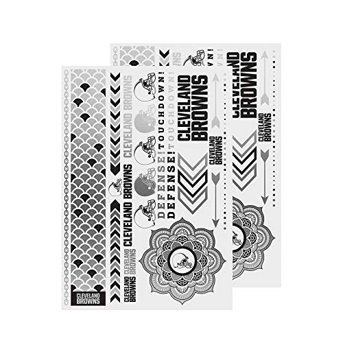 Little Earth NFL Cleveland Browns Temporary Foil Tattoos 2 Sheets