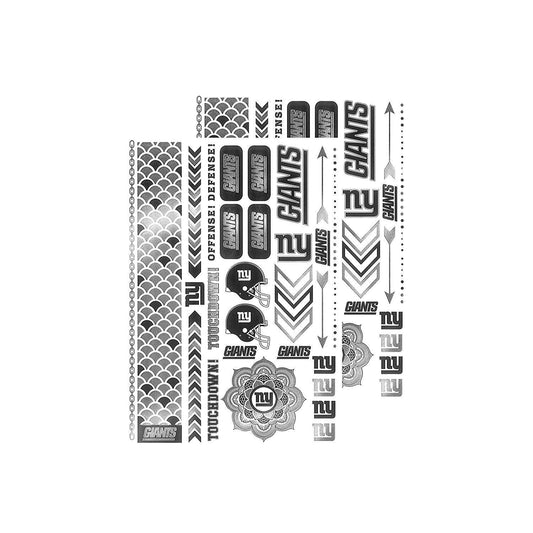 Little Earth NFL New York Giants Temporary Foil Tattoos Set of 2 Sheets