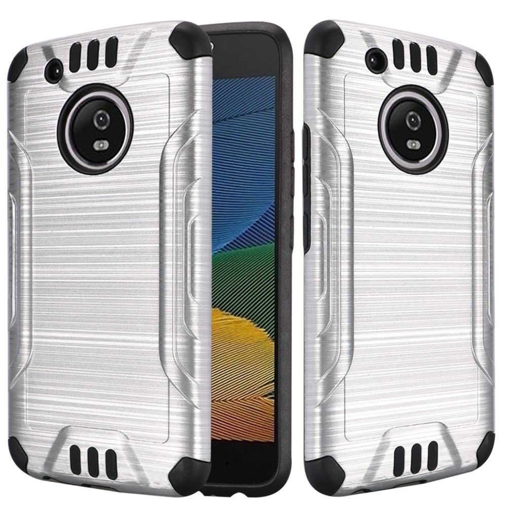 GSA Slim Armor Hybrid CASE For Motorola Moto G5 Plus XT1687 Silver