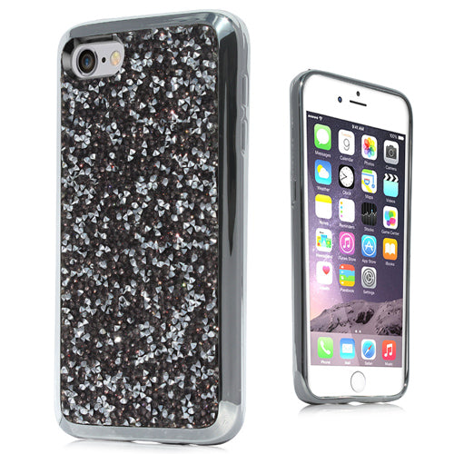 GSA Rock Bling Candy Case For iPhone SE (2022-20), 8, 7, 6s (4.7") - Black