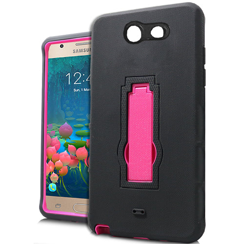 GSA Symbosis Hybrid Case For Samsung Galaxy J7 (2016/2017) - Black/Hot Pink