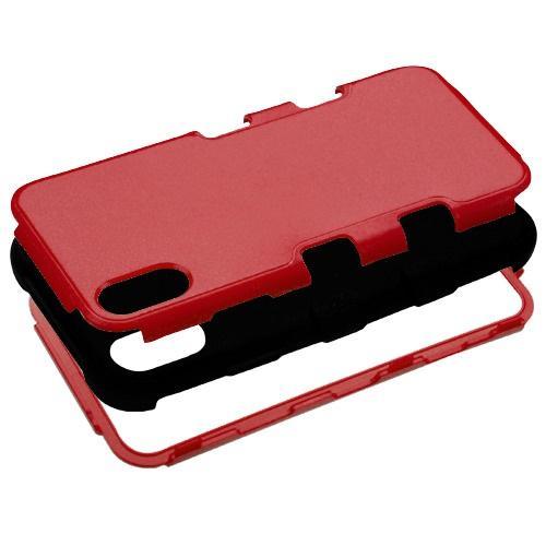 MYBAT Natural TUFF Dual Hybrid Case For iPhone XS & X (5.8") Red/Black