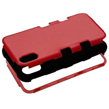 MYBAT Natural TUFF Dual Hybrid Case For iPhone XS & X (5.8") Red/Black