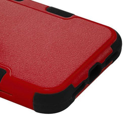 MYBAT Natural TUFF Dual Hybrid Case For iPhone XS & X (5.8") Red/Black