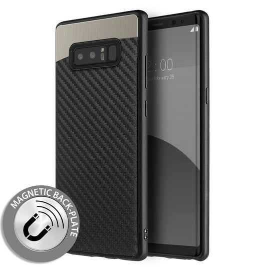 GSA Carbon Metallic Fusion Cover for Samsung Galaxy Note 8, Black