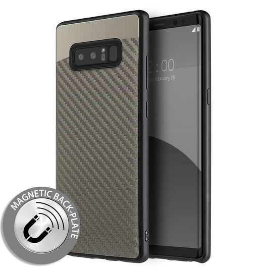 GSA METALLIC FUSION CANDY CASE TPU CARBON FIBER FINISH For Samsung Galaxy Note 8 GREY