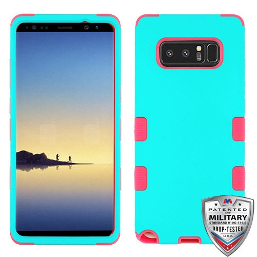 MyBat Rubberized TUFF Hybrid Cover Galaxy Note 8 Teal & Pink