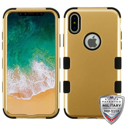 Mybat TUFF Dual Hybrid Case For iPhone X, XS (5.8") Gold Black