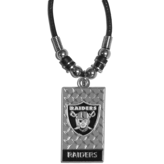 Siskiyou NFL Licensed Las Vegas Raiders Diamond Plate Rope Necklace, 20-Inch