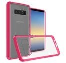GSA Premium Bumper Hybrid Case For Samsung Galaxy Note 8 - Clear/Hot Pink