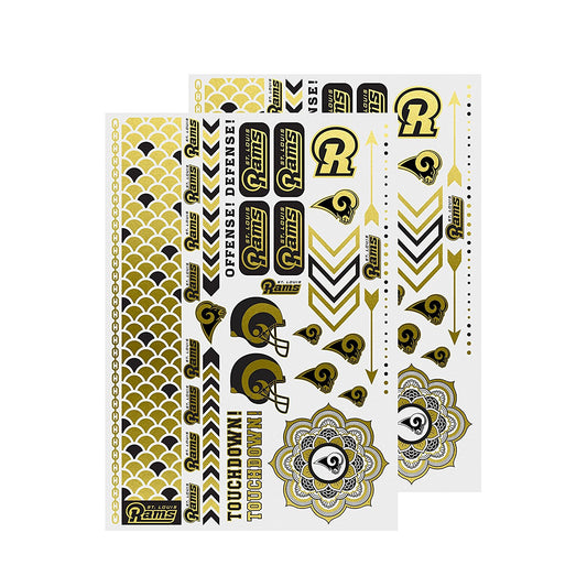 Little Earth NFL St. Louis Rams Temporary Helmet Series Foil Tattoos