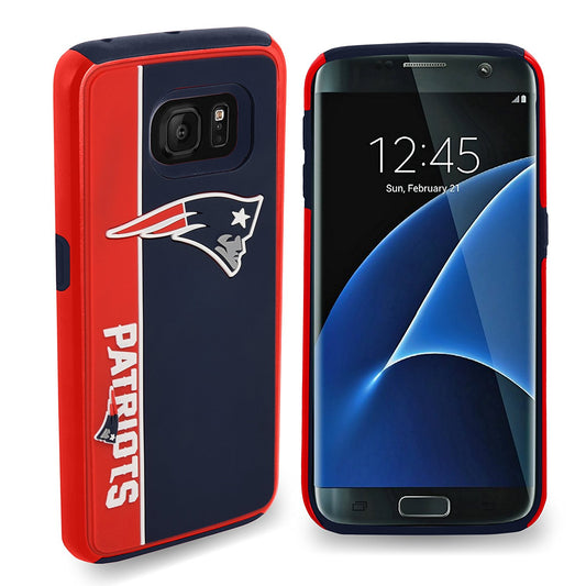 FOCO NFL New England Patriots Dual Hybrid Bold Case for Samsung Galaxy S8 Plus