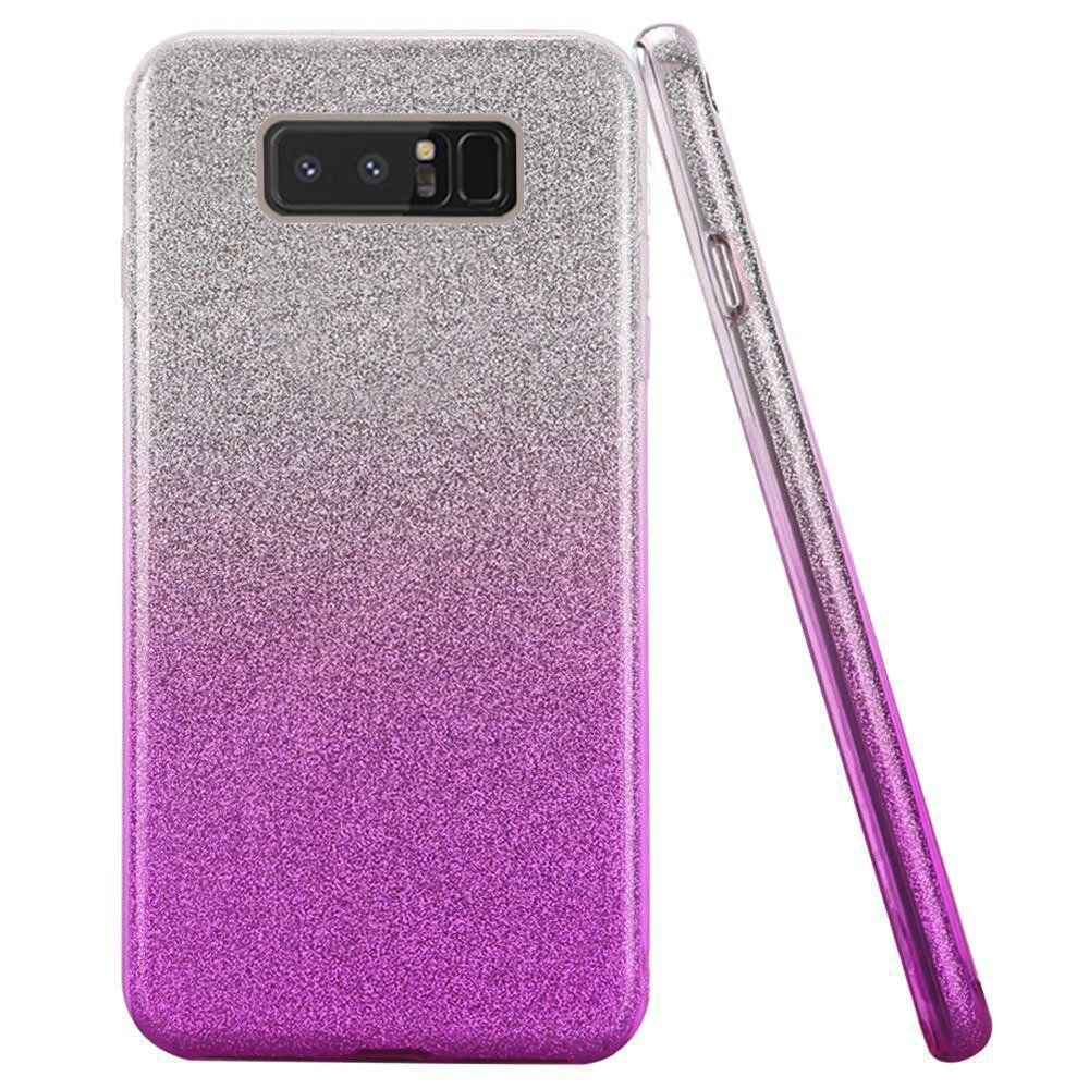 GSA Gradient Glitter Candy Case For Samsung Galaxy Note 8 - Purple