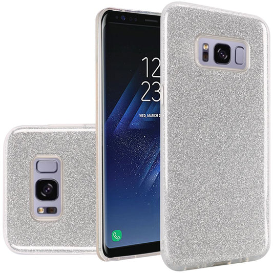 GSA Glitter Paper Candy Hybrid Case For Samsung Galaxy S8 - Silver