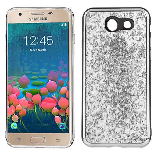 GSA Frozen Glitter Candy Case For Samsung Galaxy J7 (2016/2017) - Silver