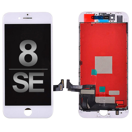 GSA LCD Touch Screen Digitizer Panel Frame for iPhone 8, SE (2020-22) (4.7") White
