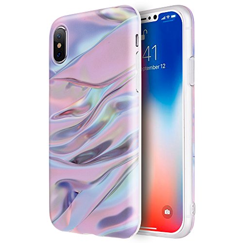 GSA Marble Candy Skin Case for Apple iPhone X, XS (5.8") Pink Opal