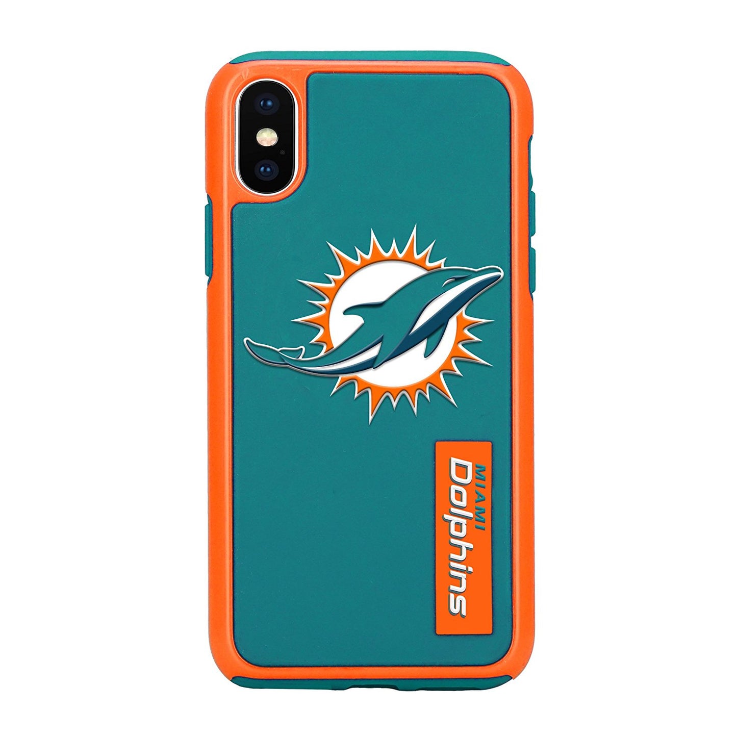 FOCO NFL Miami Dolphins Dual Hybrid Case for iPhone X & XS (5.8")