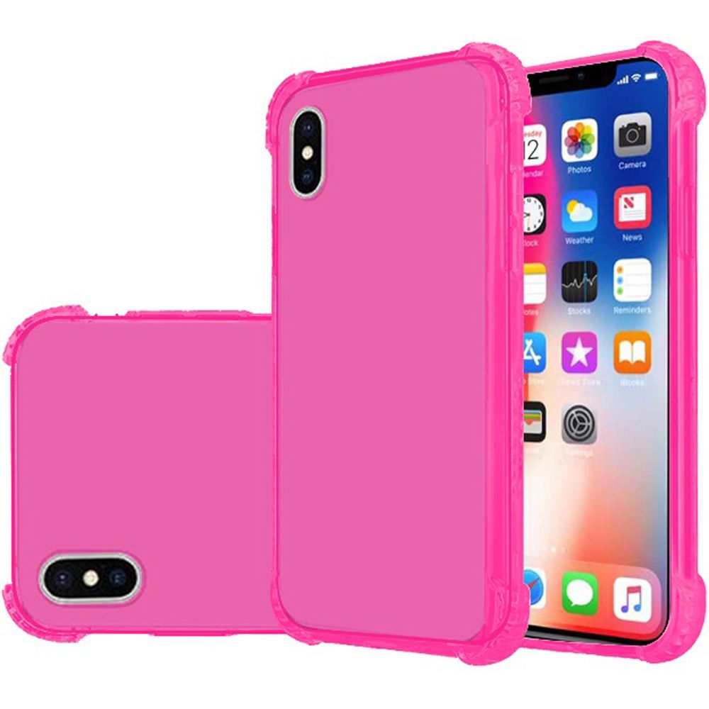GSA Shock Proof Rugged Edge Candy Case For iPhone XS & X (5.8") Hot Pink
