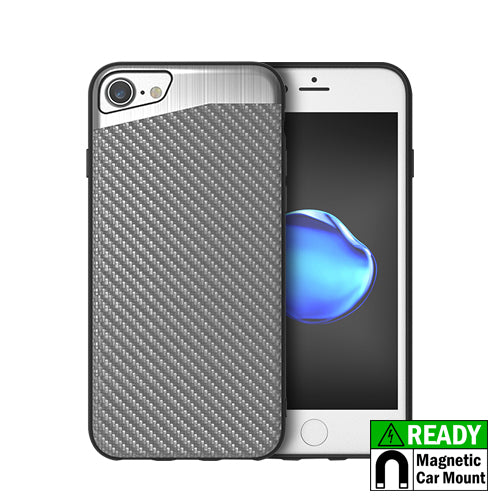 GSA Blade Carbon Hybrid Case For iPhone 8 Plus/7 Plus/6 Plus - Silver
