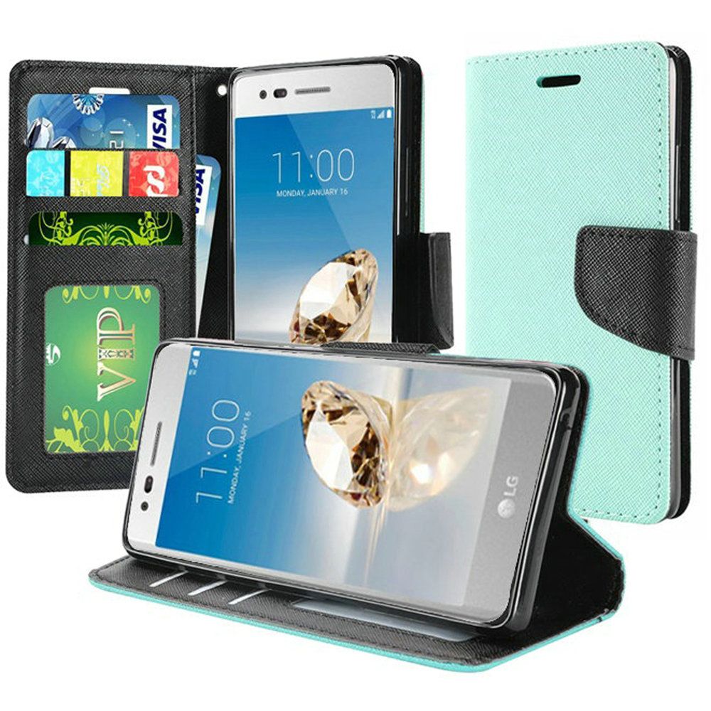 GSA Premium Flip Wallet Case for LG (Aristo 2, 2 Plus, 3 Plus), Tribute Dynasty Teal
