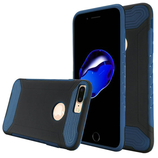 GSA Slim Armor Dual Hybrid Case For iPhone 8 Plus, 7 Plus (5.5") Black Blue