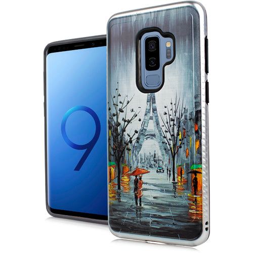 GSA Fused Image Paris Eiffel Tower Case for Samsung Galaxy S9 Plus - Silver