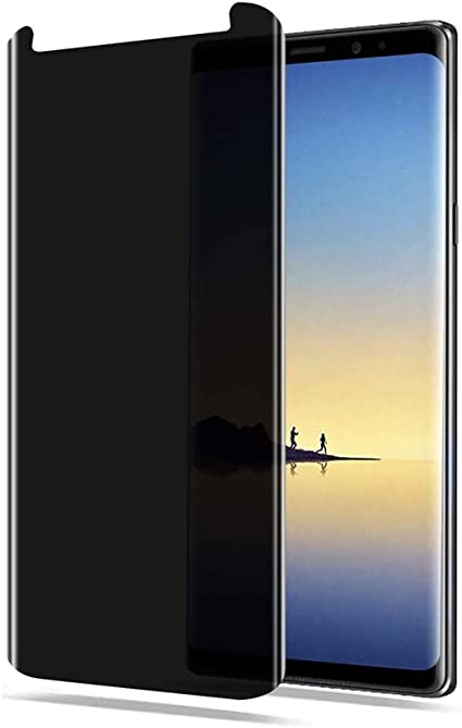 GSA Tempered Glass Privacy Flat Not Curved For Samsung Galaxy Note 8 N950 Black Qty 2