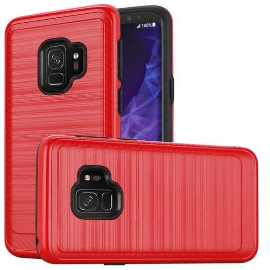 GSA Brushed Case w/Edge Design for Samsung Galaxy S9 - Red
