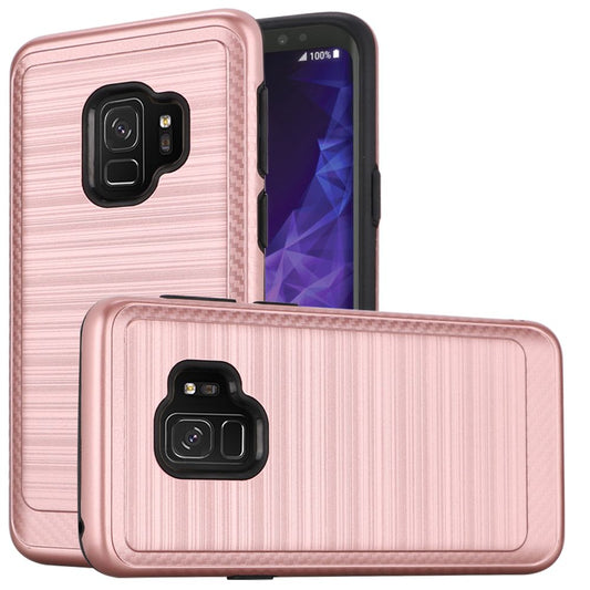 GSA Brushed Case with Edge Design for Samsung Galaxy S9 - Rose Gold