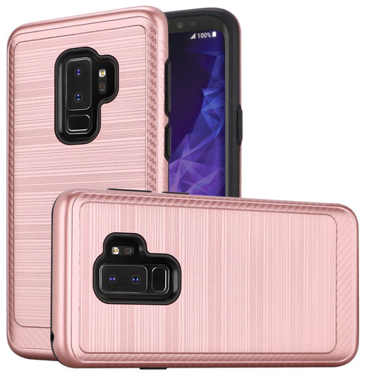 GSA Slim Brushed Case with Edge Design for Samsung Galaxy S9 Plus - Rose Gold
