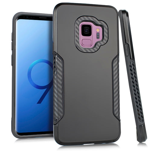 GSA Slim Brushed Carbon Edge Grip Case for Samsung Galaxy S9 Plus - Black