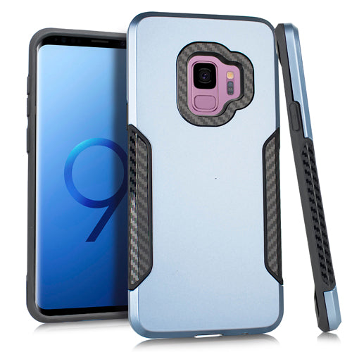 GSA Slim Smooth Carbon Side Grip Case for Samsung Galaxy S9 - Blue/Black