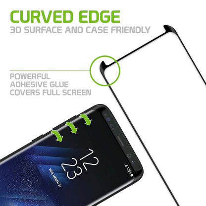 GSA Full Adhesive Premium Tempered Glass Black for Samsung Note 8