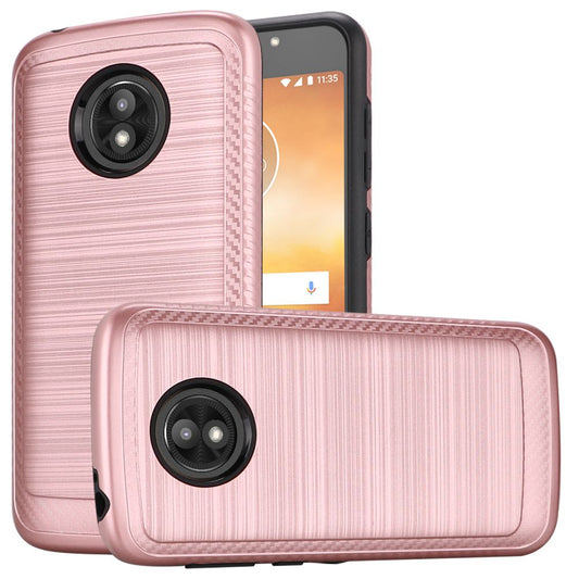 GSA Brushed Hybrid Case For Motorola Moto E5 Play/E5 Cruise - Rose Gold
