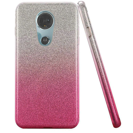 GSA TPU Shiny Glitter Case For Motorola Moto E5 Supra & E5 Plus XT1924 - Hot Pink