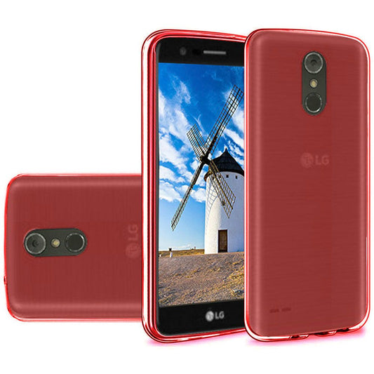 GSA Ultra Slim Flexible Transparent TPU Candy Case For LG Stylo 4 Red