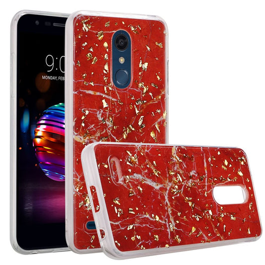 GSA Marble Glitter Soft Flex Case For LG K10 2018/K30 Red
