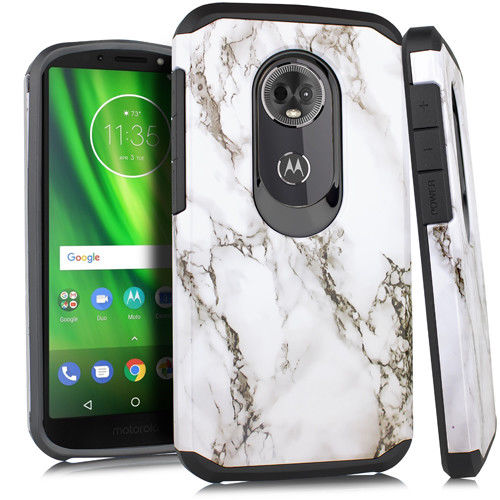GSA  Astronoot Marble Hybrid Case For Motorola Moto E5 Cruise/E5 Play - White